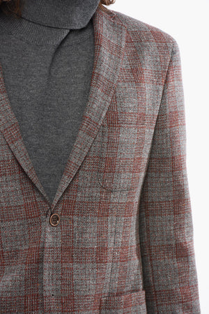 Blazer Motivo Glen Plaid con Taschino a Toppa