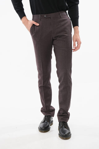 Pantaloni In Misto Lana A Vita Alta Straight-fit