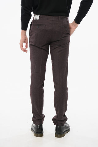 Pantaloni In Misto Lana A Vita Alta Straight-fit
