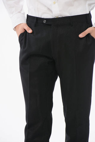 CODE Glittery Double-breasted Suit with Satin Lapel