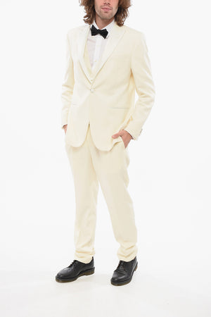 CODE 3-Piece Virgin Wool Suit with Peak Lapel