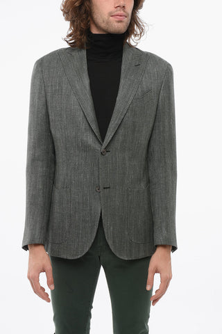 Blazer Motivo Spigato con Rever a Lancia