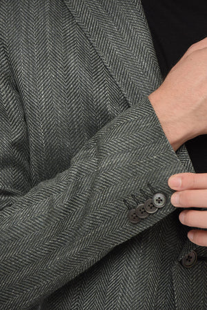 Blazer Motivo Spigato con Rever a Lancia