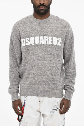 All-Over Rhinestone Crew-neck Sweatshirt