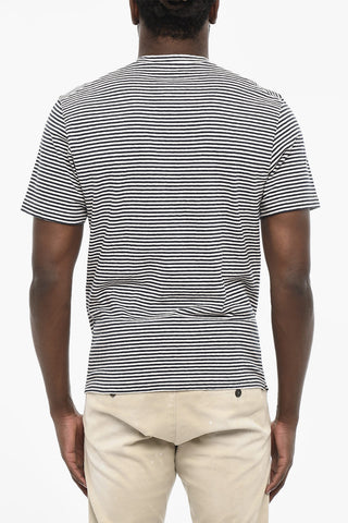 Two Tone Awning Striped Crew-neck T-shirt