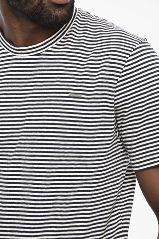Two Tone Awning Striped Crew-neck T-shirt