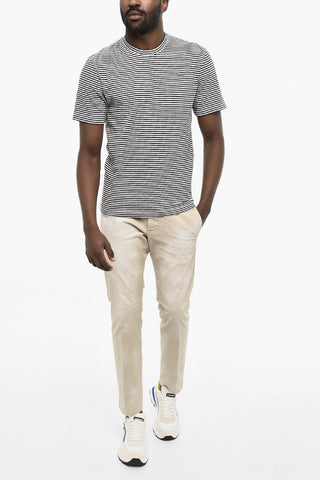 Two Tone Awning Striped Crew-neck T-shirt