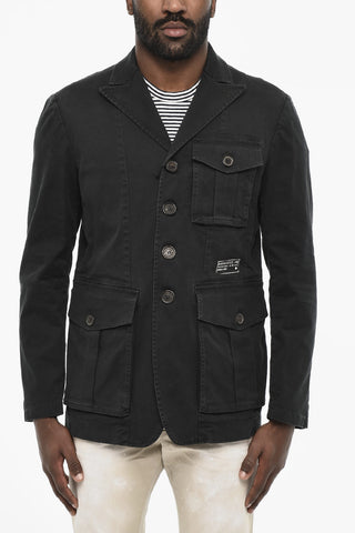 Cotton Twill Blazer with Breast Pocket