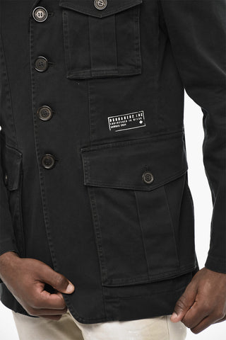 Cotton Twill Blazer with Breast Pocket