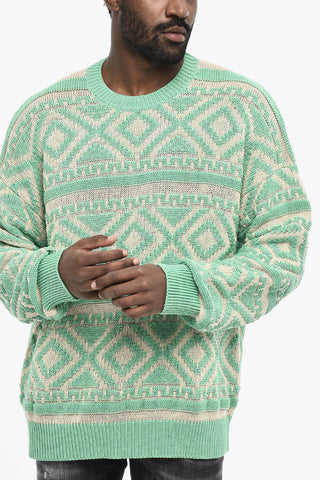 Embroidered Two-Tone Sweater