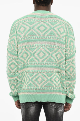 Embroidered Two-Tone Sweater