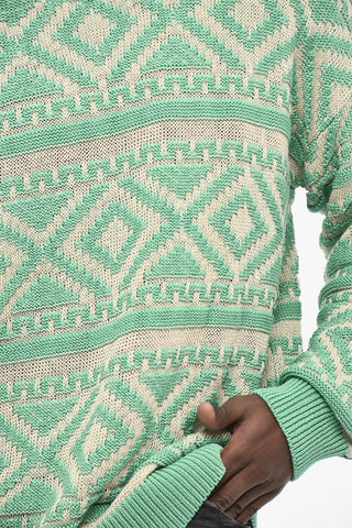 Embroidered Two-Tone Sweater
