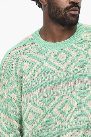 Embroidered Two-Tone Sweater