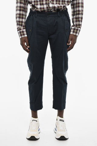 Cotton Stretch Casual Pants with Embroidery