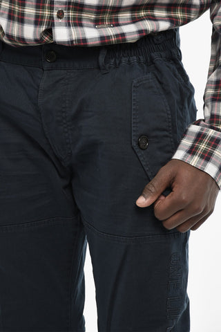 Cotton Stretch Casual Pants with Embroidery