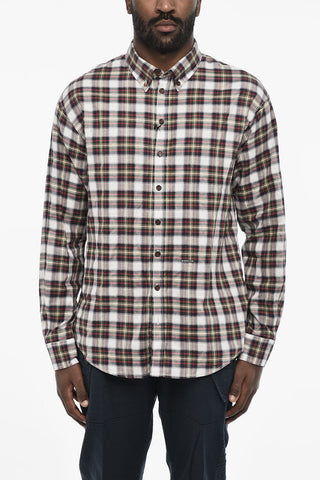 Checked Cotton Button Down Shirt