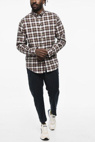 Checked Cotton Button Down Shirt