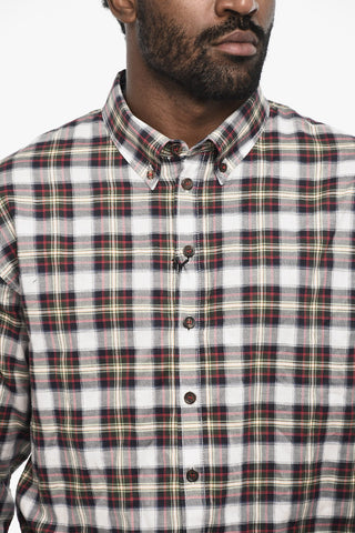 Checked Cotton Button Down Shirt