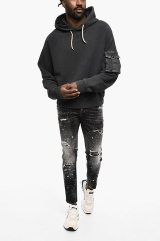 Felpa Hoodie a Tinta Unita