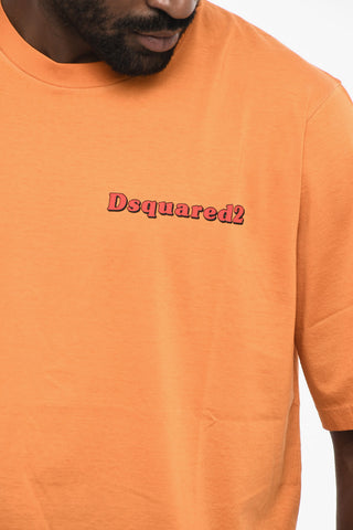 Cotton Crew-neck T-shirt with Logo Print