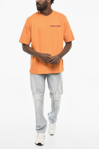 Cotton Crew-neck T-shirt with Logo Print