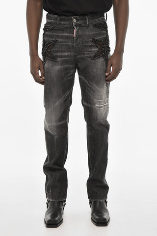 Regular Fit Jeans With Jewels