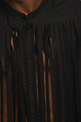 Camicia Effetto Vintage con Bottoni Automatici