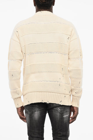 Vintage Effect Crew-Neck Sweater