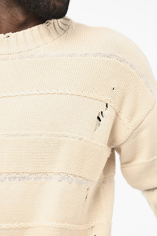 Vintage Effect Crew-Neck Sweater