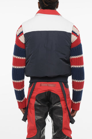 Sleeveless Color Block Padded Jacket