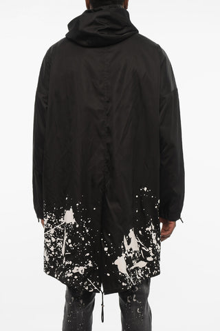 Nylon Maxi Jacket with Hood