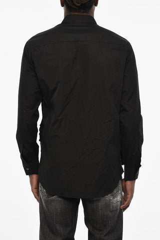 Vintage Effect Shirt with Spread Collar