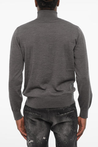 Maglia a Collo Alto con Monogram Tono su Tono