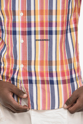 Button Down Check Cotton SUMEMR Shirt