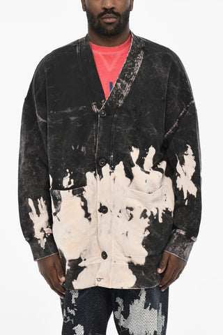 Acid Wash Effect Crew-neck Sweatshirt