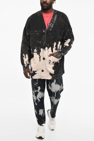 Felpa Girocollo Effetto Acid Wash