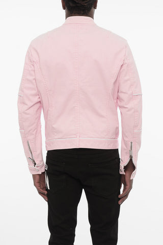 Cotton Jacket wih Zip Closure and Logo Buttons