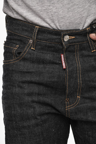 Jeans Regtular Fit Con Maxi Ricamo Sul Retro
