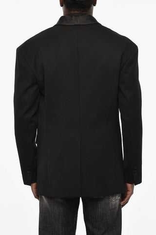 One-Button Virgin Wool-Blend Blazer