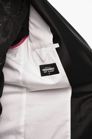 Ein-Knopf-Blazer aus Schurwollmischung