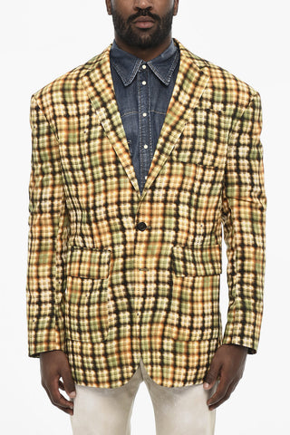 Blazer Effetto Acid Wash Con Tasche a Toppa