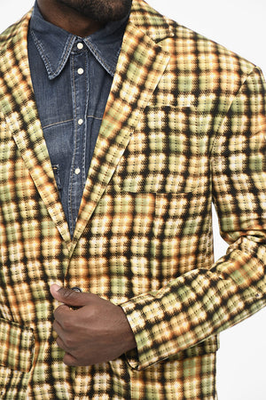 Blazer Effetto Acid Wash Con Tasche a Toppa