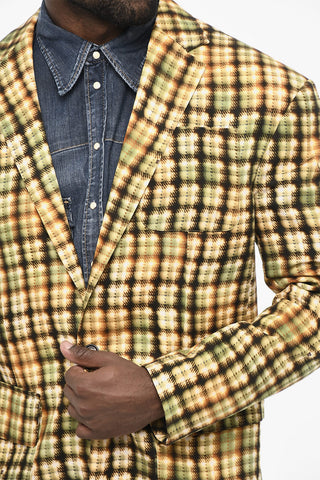 Blazer Effetto Acid Wash Con Tasche a Toppa