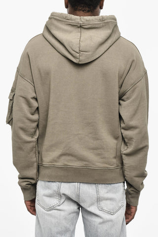 Cotton Hoodie with Breast Pocket Sleeve