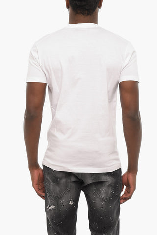 Rhinestone Cotton Crew-neck T-shirt