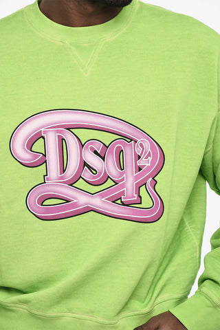 Sweatshirt mit Rundhalsausschnitt und Monogramm vorne