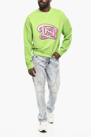 Sweatshirt mit Rundhalsausschnitt und Monogramm vorne