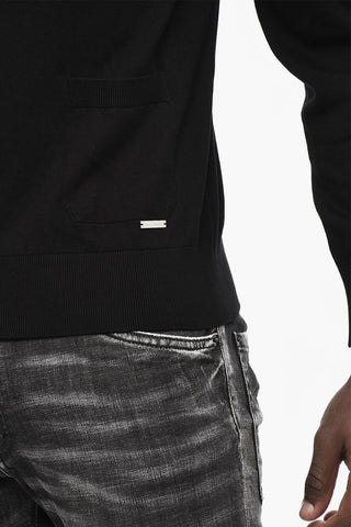 Cardigan Scollo a V Con Doppia Tasca