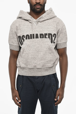 Fleeced-Cotton Hoodie with Sleeveless