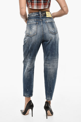 High Waist Vintage Effect Jeans